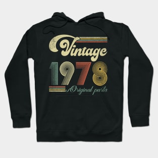 Retro Vintage 1978 46th Birthday Gift Men Women 46 Years Old Hoodie